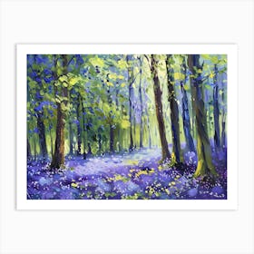 Bluebells In The Woods Art Print