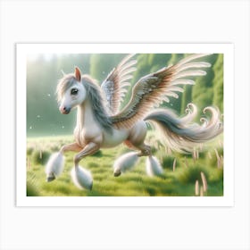 Fantasy Horse Bird Art Print