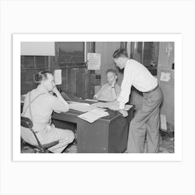 Southeast Missouri Farms, Conference In Construction Office By Russell Lee Art Print