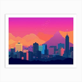 Cape Town Skyline 2 Art Print