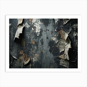 Abstract Background Composed Of Aged Weathered Wallpaper With A Retro Horror Vintage Aesthetic Fea (7) Art Print