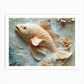 Beautiful Fish 3d 2 Art Print