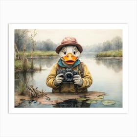 Duck Photographer 1 Art Print