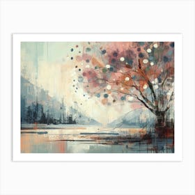 Abstract Tree Painting 1 Art Print