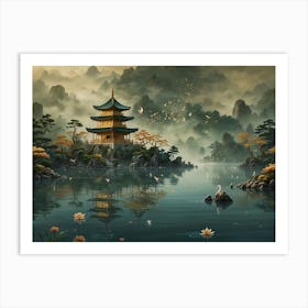 Asian Landscape Painting 1 Art Print