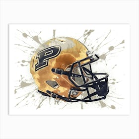 Purdue Boilermakers NCAA Helmet Poster Art Print