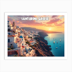 Santorini, Greece Art Print