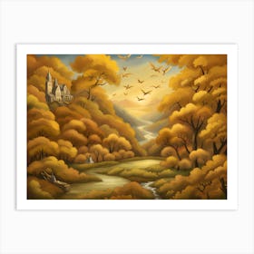 Autumn Forest 58 Art Print