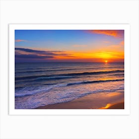 Sunset At The Beach 125 Art Print