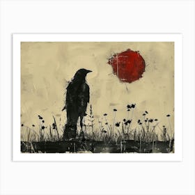 Crow painting 1 Art Print