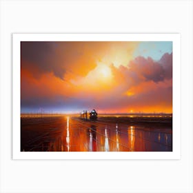 Railsceneyard Art Print