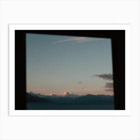 Mount cook at sunset from the van Art Print