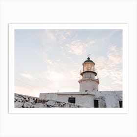 Mykonos Lighthouse Landscape Photography Art Print