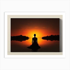 Buddha At Sunset Art Print