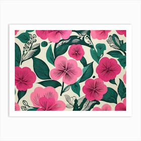 Pink Pansies Art Print