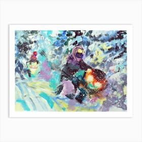 A Snowy Adventure Art Print