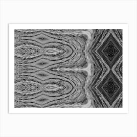 Abstract Black And White Pattern 2 Art Print