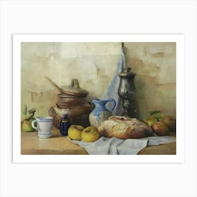 Bread And Apples Art Print