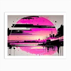 Pink Sunset 1 Art Print