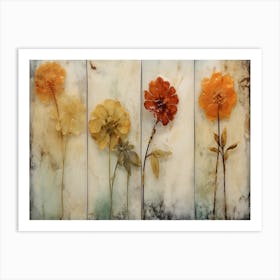 Delicate Flowers - Four Flowers Art Print