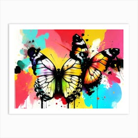 Colorful Butterflies 131 Art Print