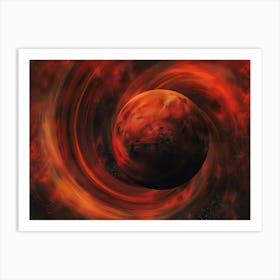 Red Planet In Space Art Print