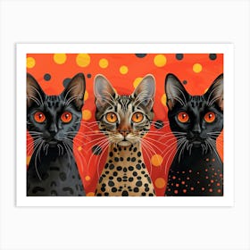 Funny Cats Art Print