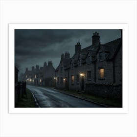 Dark Night In The Village Art Print