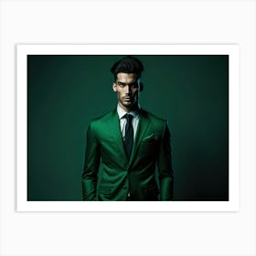 Bussinness Man Green (11) Art Print