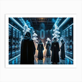 Tech priests prayying to server farms 10 Art Print