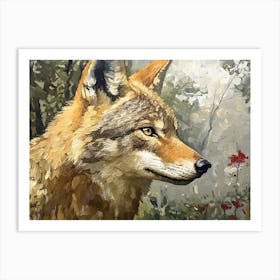 Coyote In The Woods 1 Art Print