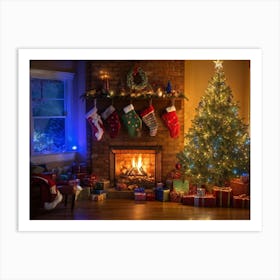 Christmas In The Living Room 68 Art Print