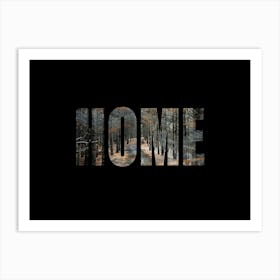 Home Poster Vintage Forest Photo Collage 7 Art Print