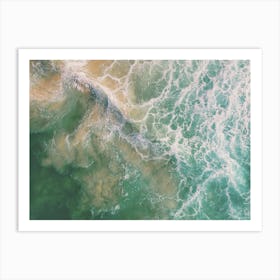 Green Ocean Scenery Art Print