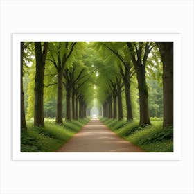 Tree Lined Path 1 Art Print