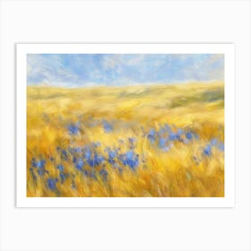 Field Of Bluebonnets Art Print