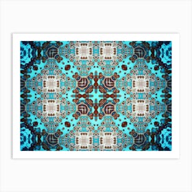 Blue Watercolor Pattern 1 Art Print