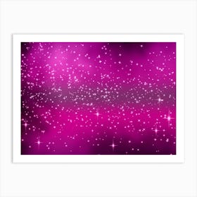 Purples Shining Star Background Art Print