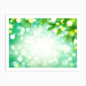 Decorative Spot Green Illumination Holiday Bright Snowflake Highlight Festive High Coloured (31) Art Print