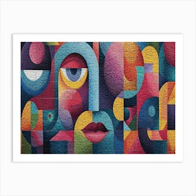 Colorful Chronicles: Abstract Narratives of History and Resilience. Abstract Painting 16 Art Print