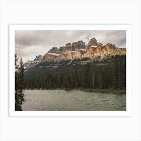 Modern Mountain Lake Art Print