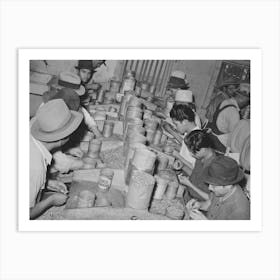 Mexican Pecan Shellers Removing Meats From Shell, Union Plant, San Antonio, Texas By Russell Lee Art Print