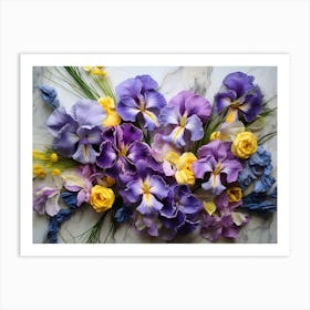 Purple Irises 4 Art Print