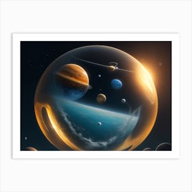 Default Photorealistic Solar System Inside A Bubble Fish Eye V 1 9af9899d F245 4bdb Bd11 05930f7f3773 1 Art Print