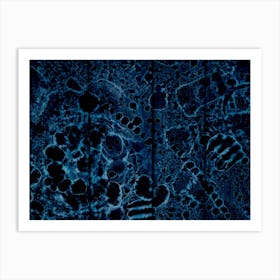 Blue Abstraction Texture Deep Ocean Floor Art Print