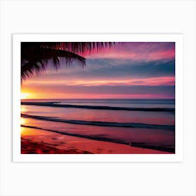 Sunset On The Beach 624 Art Print