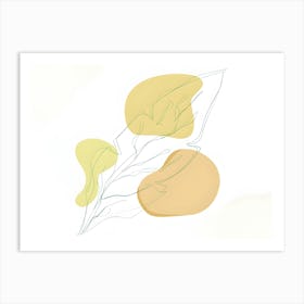 Yellow Leaf Art Print