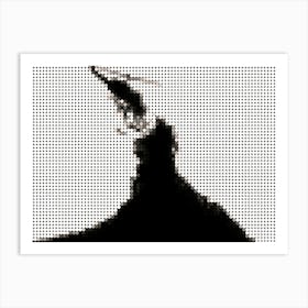 World War Z In A Pixel Dots Art Style Art Print