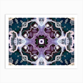 Abstraction Purple Mandala Flower 1 Art Print