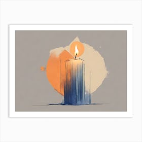 Candle vector  Art Print